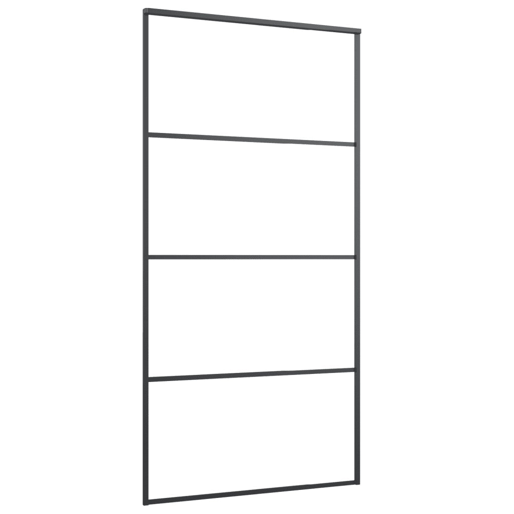 Porta Scorrevole con Ferramenta 102,5x205cm Vetro ESG Alluminio 3152150