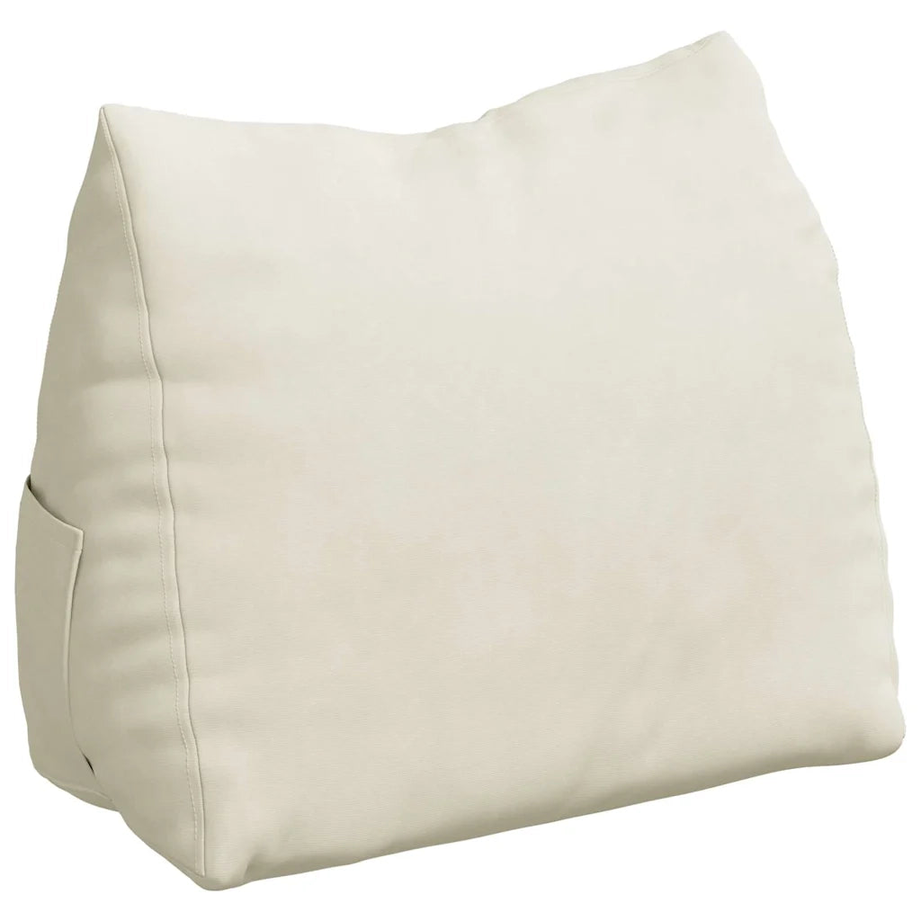 Cuscino per Schiena Crema 45 x 20 x 35 cm Tessuto in Cords