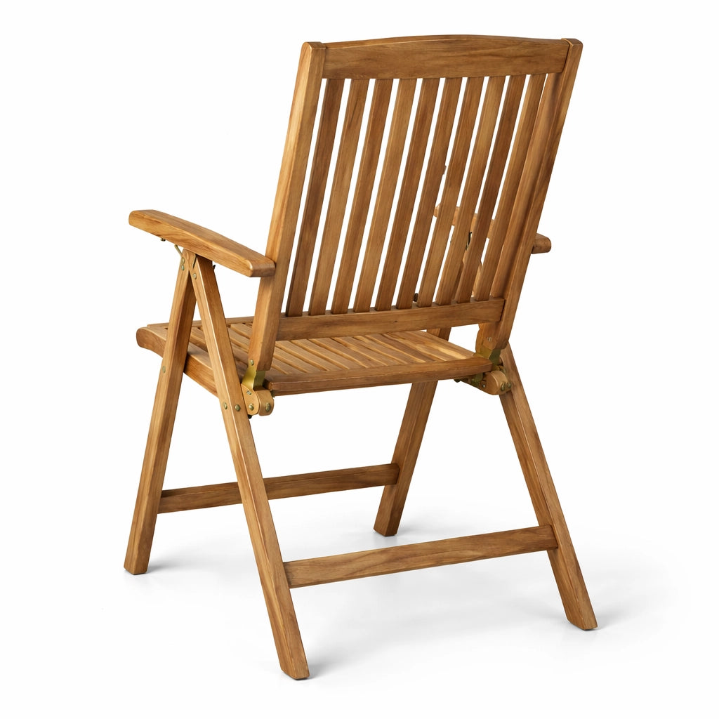 Sedia Pieghevole con Braccioli in Teak - Bali
