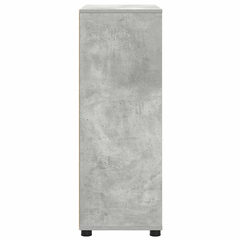 Mobile da Bagno con porta Grigio cemento 72,5 x 36,5 x 100 cm