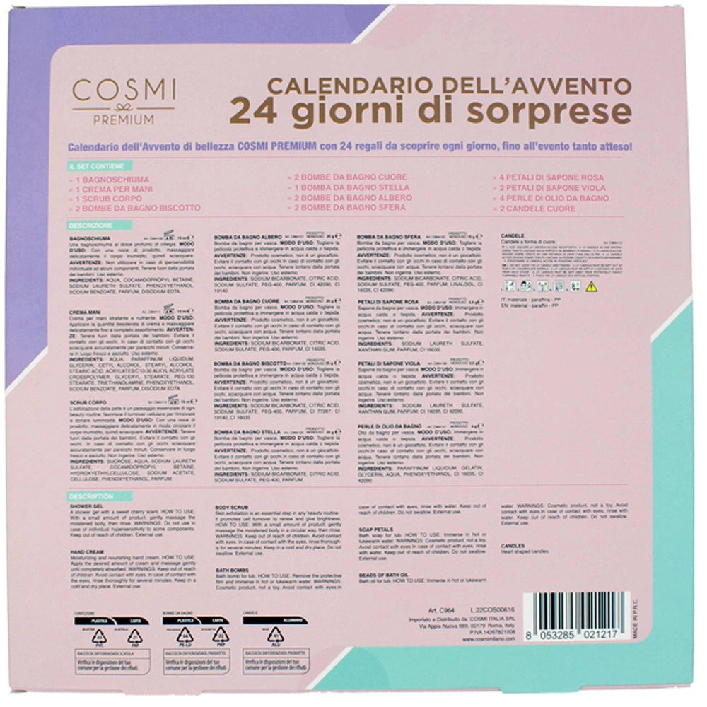 Trade Shop - Calendario Avvento Di Bellezza 24 Prodotti Beauty Makeup Idea Regalo Per Natale -