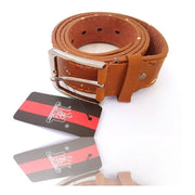 Trade Shop - Cinta Cintura Uomo Pelle Marrone Effetto Schizzo Elegante Glamour Fashion -