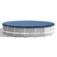26756NP - Piscina Prisma Frame 610X132 Cm Con Pompa Filtro, Scaletta Doppia, Telo Base E Copertura