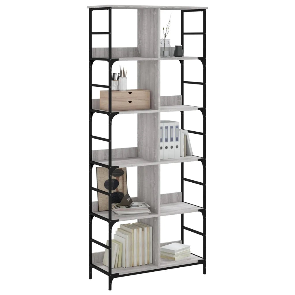 Libreria Grigio Sonoma 78,5x33x188,5 cm in Legno Multistratocod mxl 131149