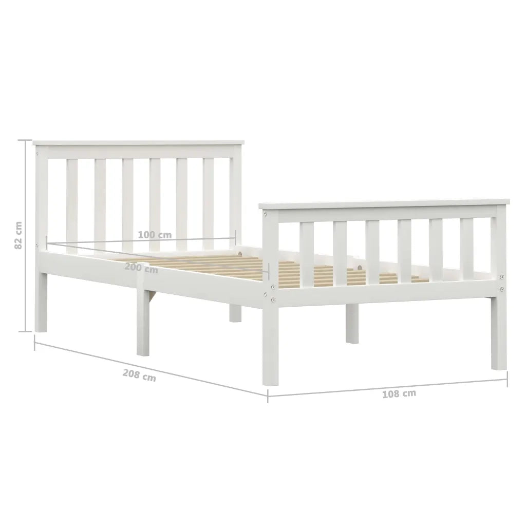 Giroletto Bianco in Legno Massello di Pino 100x200 cm  cod mxl 64554