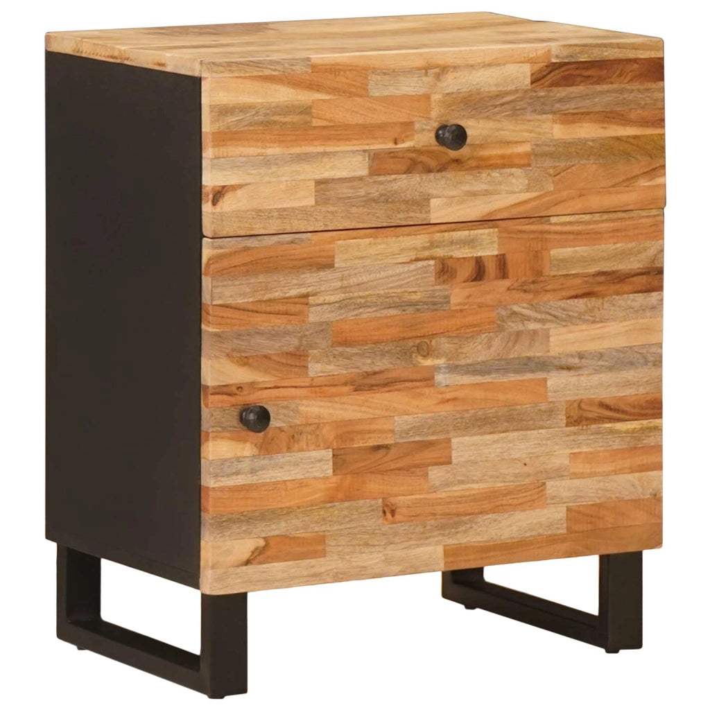 Armadio funzionale rettangolare per camera da letto 50 x 33 x 60 cm in legno massello di mango marrone 02_0057810