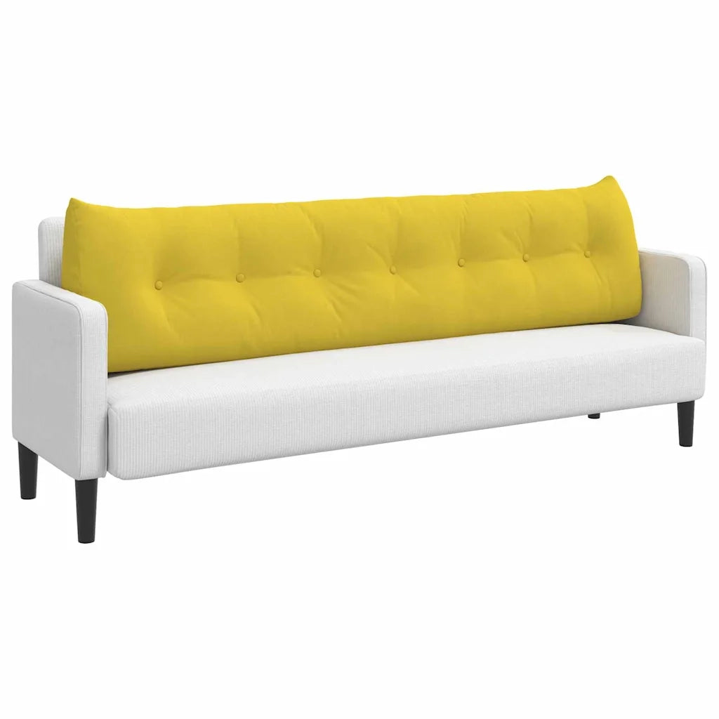 Cuscino per Schiena Giallo Chiaro 200 x 24 x 50 cm Tessuto