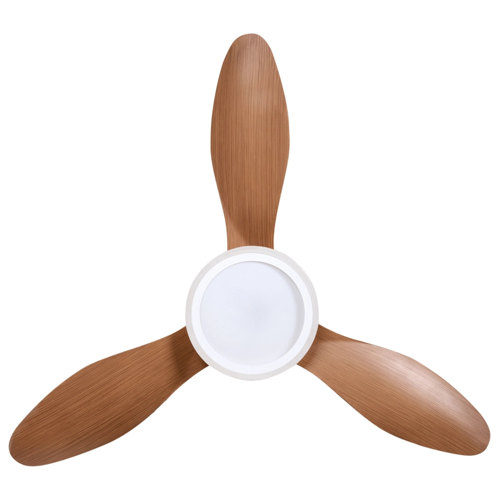 Ventilatore moderno da soffitto con 3 lame telecomando e illuminazione marrone soggiorno camera da letto