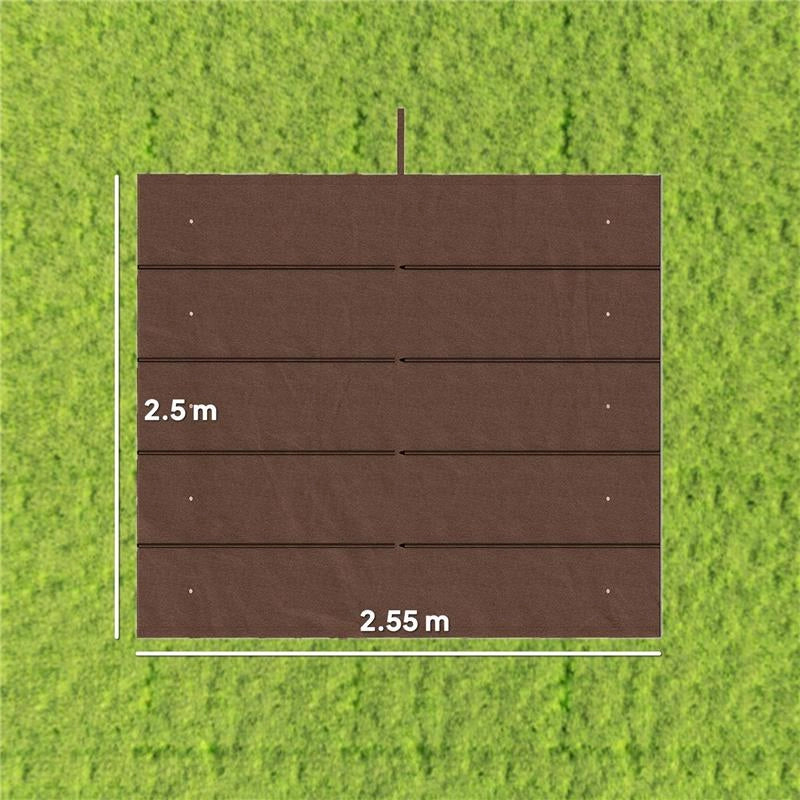 TETTO PER GAZEBO PERGOLA CON 10 FORI DI DRENAGGIO IN POLIESTERE, 250X255 CM, PER PERGOLA 3X3M, CAFFÈ