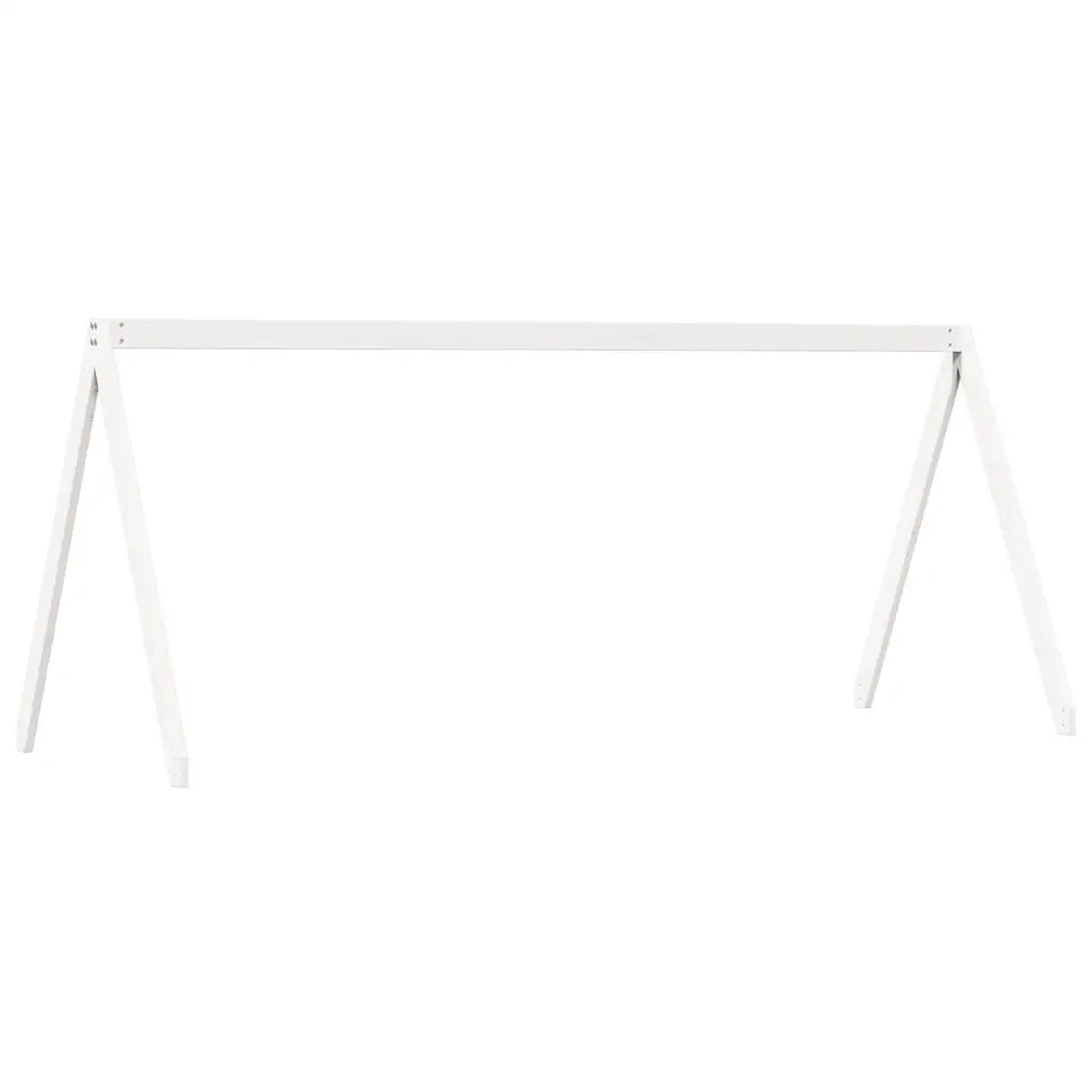 Tetto Letto Bambini Bianco 199x80,5x88 cm Legno Massello Pino