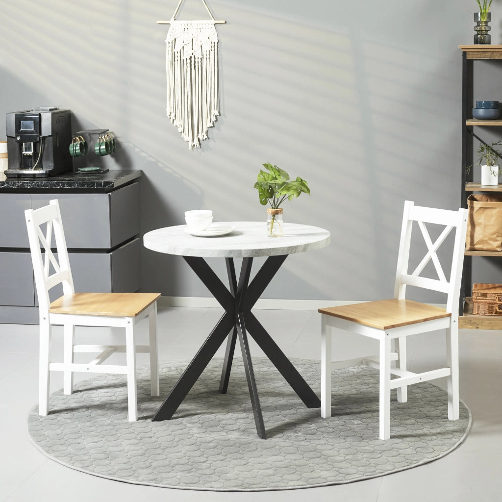 Sedia da pranzo ¨C zephmum ¨C bianco e legno massello