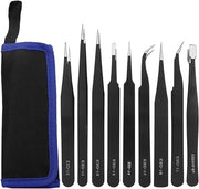 Set di pinze precise 9 pezzi per elettronica, gioielleria, artigianato, laboratorio.