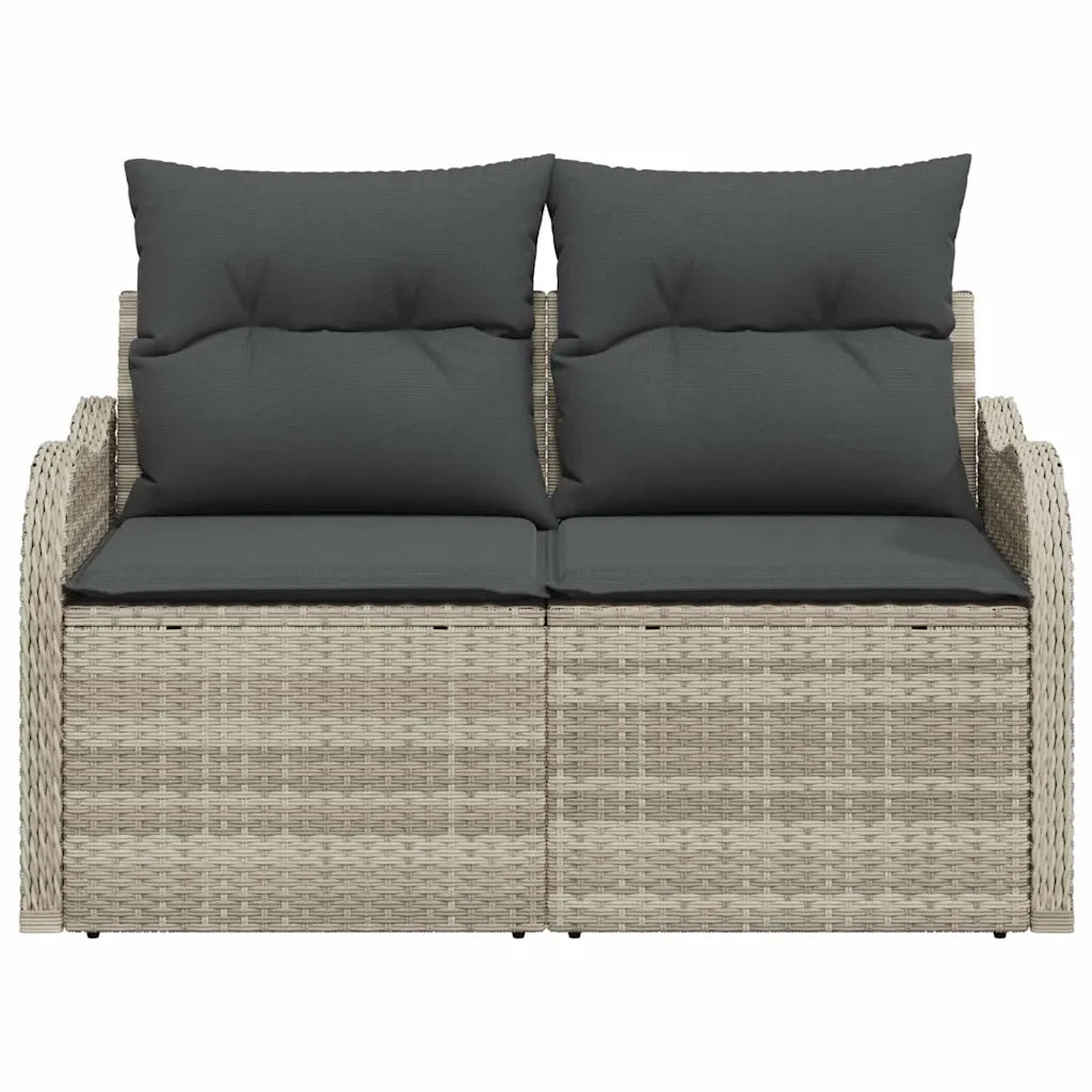 Divano da giardino-Sofa da Giardino-Divano da esterno Grigio chiaro 121 x 62 x 69cm polyrattan 784924