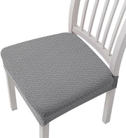 4 pezzi di copricuscini da divano in stoffa elastica jacquard, copricuscini rimovibili e lavabili (con cinture di spalliera) - Grigio chiaro - 35*35*5
