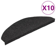 Tappetini Autoadesivi per Scale 10 pz | Gradini per Scale Neri 65x22,5x3,5 cm