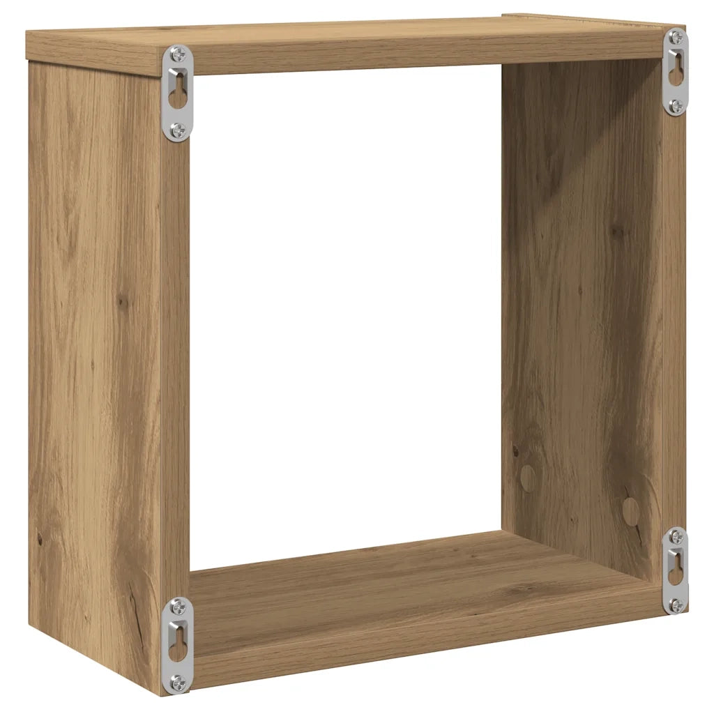 vidaXL Mensole Parete a Cubo 2 pz Artigianale 30x15x30 cm Truciolato