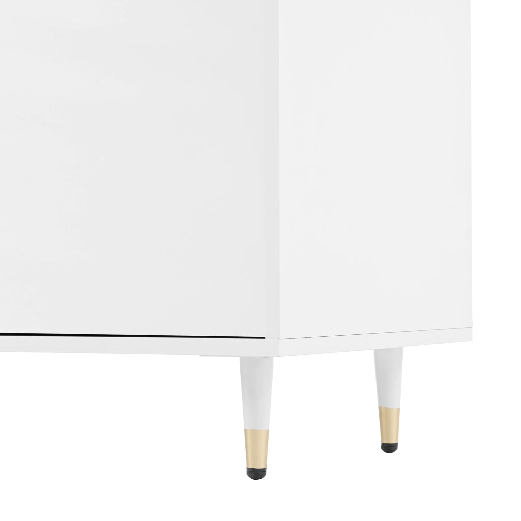 OKWISH Scarpiera con 2 Ante e 2 Cassetti, Ripiani Regolabili e Chiusura Ammortizzata, per Ingresso, 140×39×84 cm