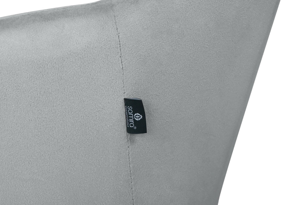 Poltrona ufficio regolabile in altezza in velluto grigio - Louise - PL01LOPM
