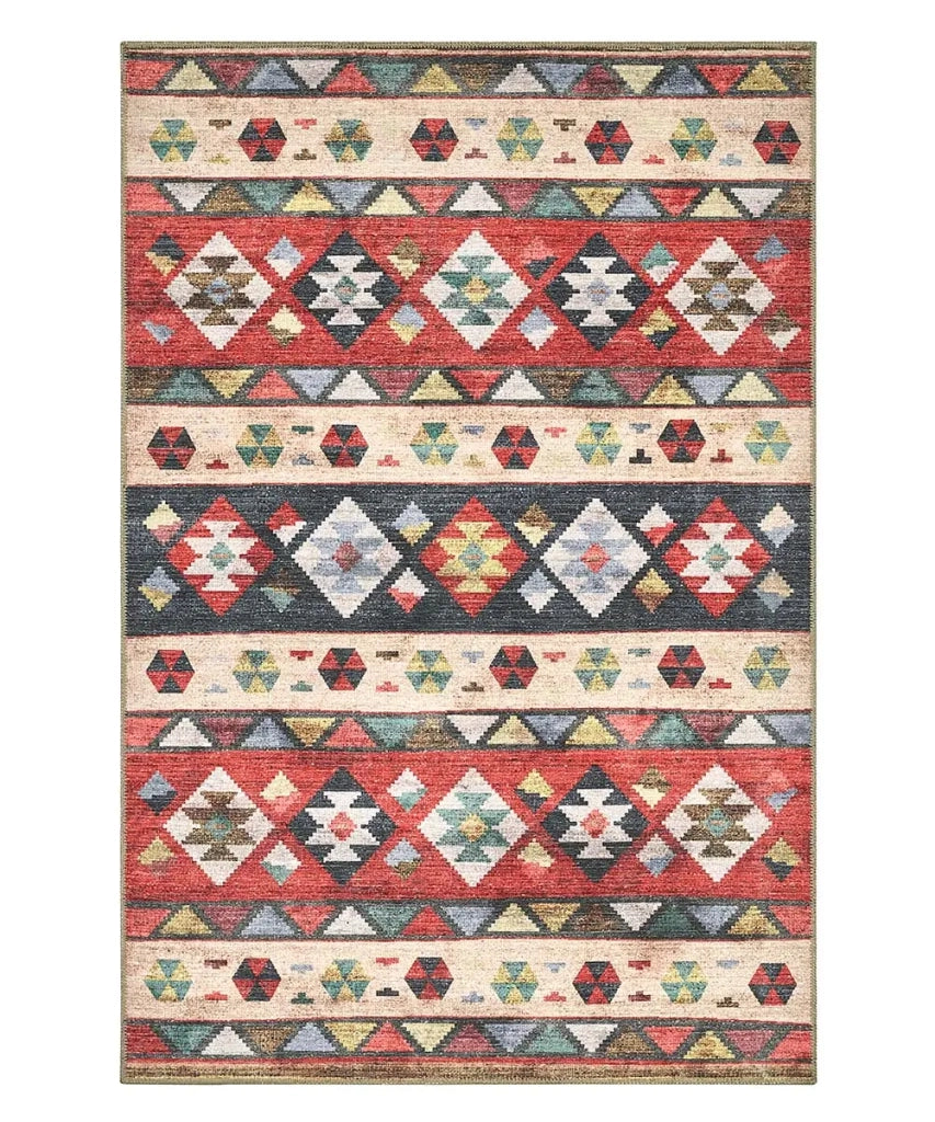 Tappeto arredo casa ANATOLIA KILIM 03 cm.115x175 riproduzione disegno persiano classico in stile vintage. Tappeto lavabile e antiscivolo per ingresso, soggiorno, camera da letto.