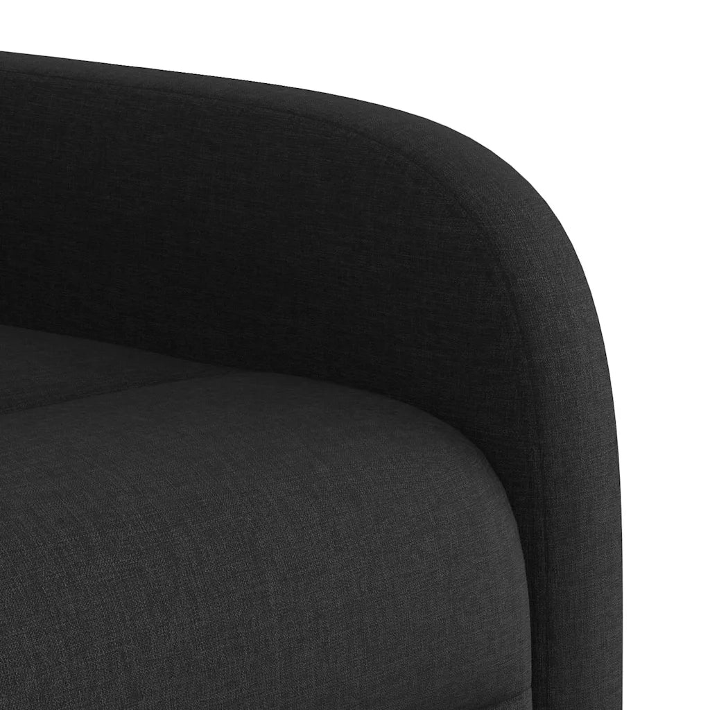 Divano Sedia-Poltrona Reclinabile in Tessuto Nero 259977