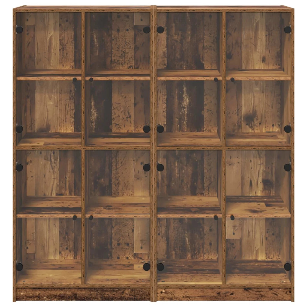 Credenza 2 pcs Legno vecchio 68 x 37 x 142 cm Legno multistrato 3402644