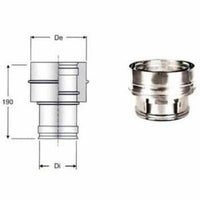 Inox doppia parete aisi 316 racc ordo caldaia d.080f 080f 130