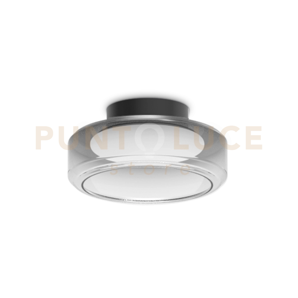 TOPICO LAMPADARIO DA SOFFITTO IN VETRO E METALLO LED 3000K 19W  2050 lm FUME' 35CM