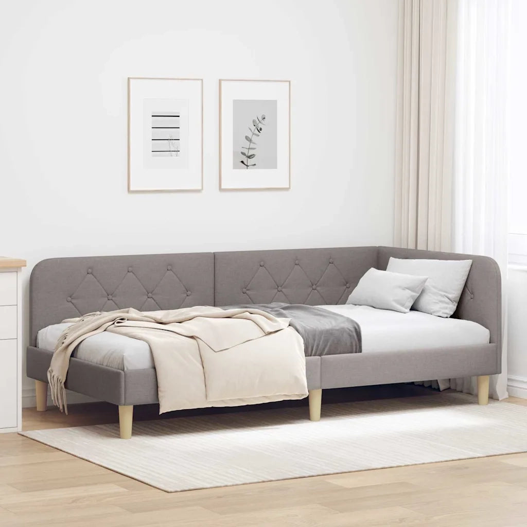 Cornice del letto ad angolo Talpa 100 x 200 cm Tessuto