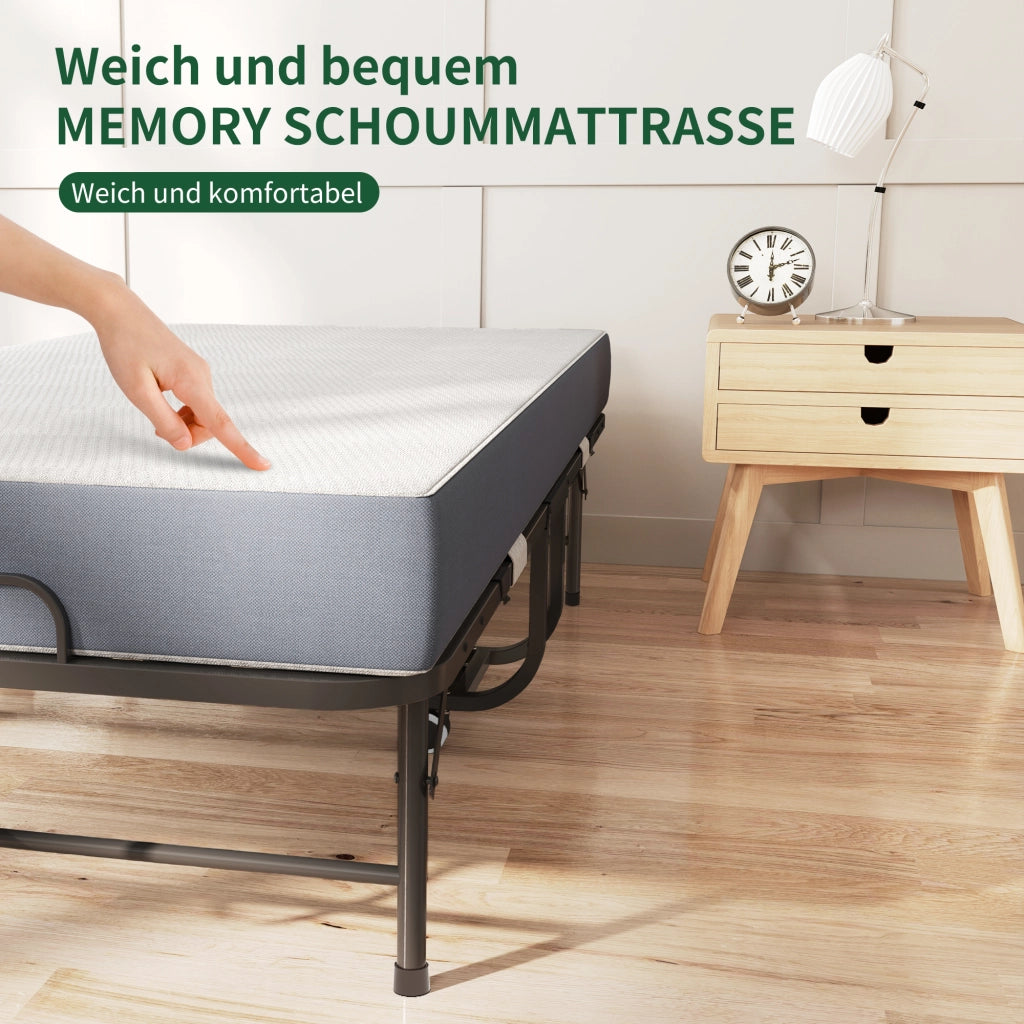 Letto pieghevole 190x78 con memory foam 95 cm ruote borsa trasporto