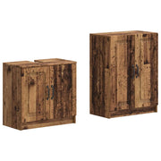 Set di Armadi da Bagno da 2 Pezzi UTRECHT Legno antico 3417655