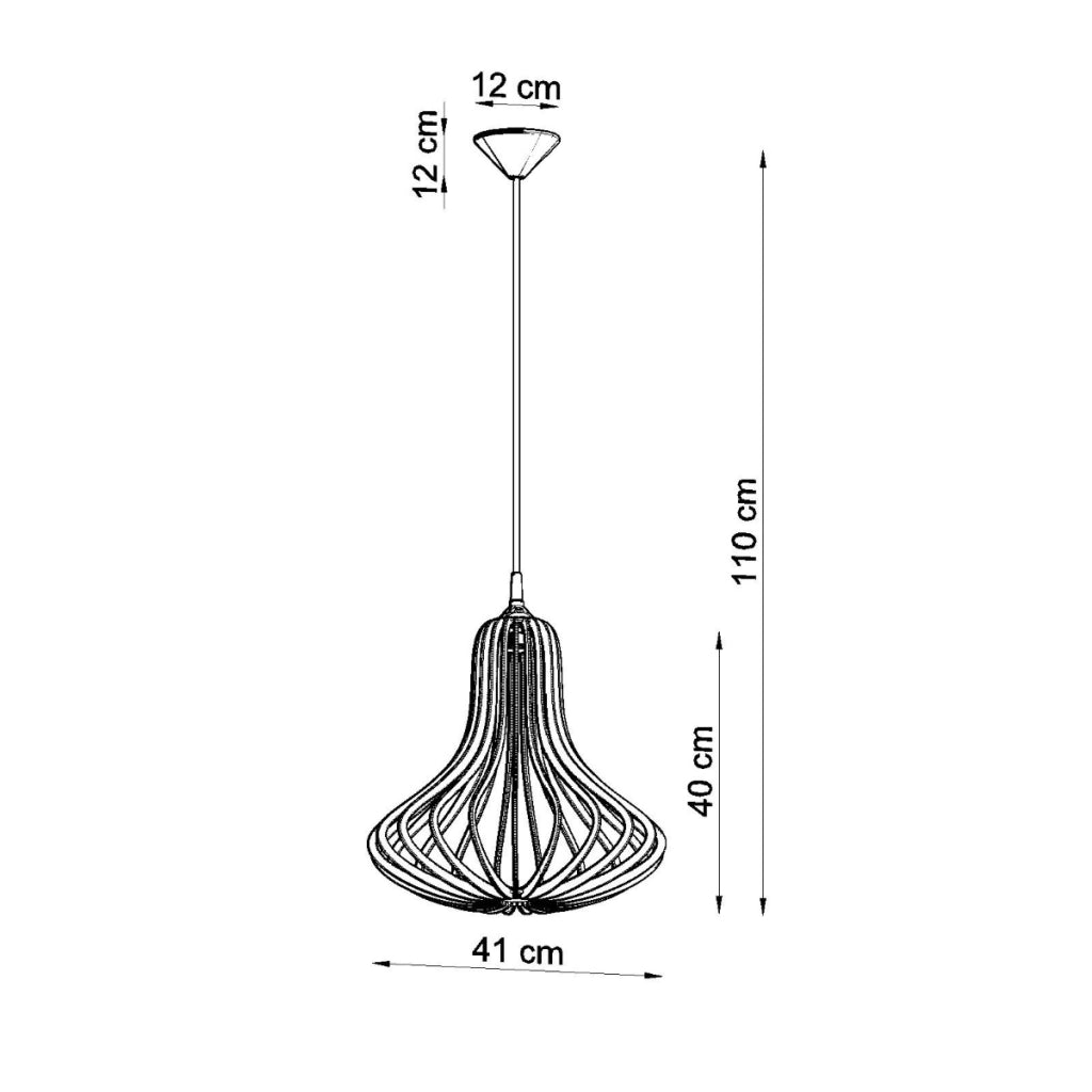 Lampada a sospensione ELZA in legno