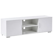 Mobile TV moderno con ante e sistema di gestione dei cavi MDF Gambe in metallo Bianco stile moderno