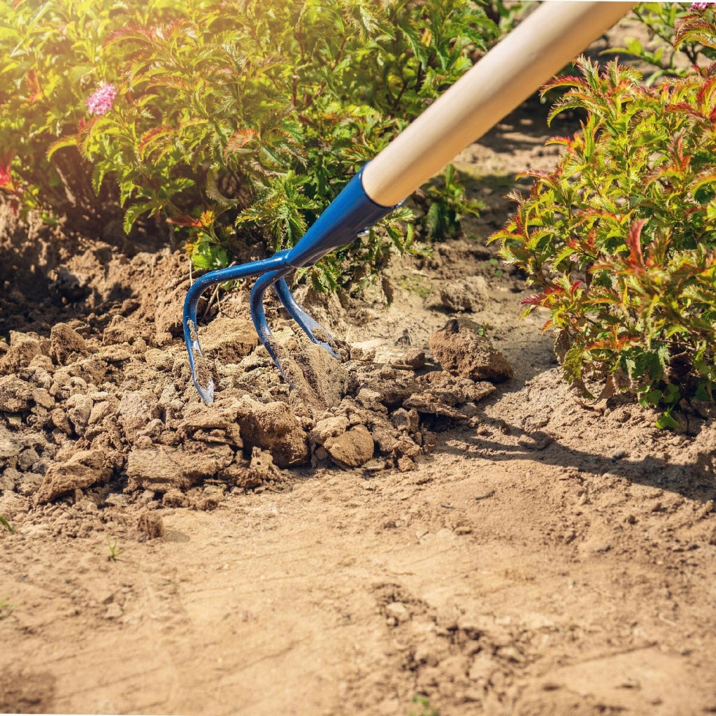 KADAX Coltivatore manuale per terreno, allentatore per giardino, 142 cm di terra, artigli robusti