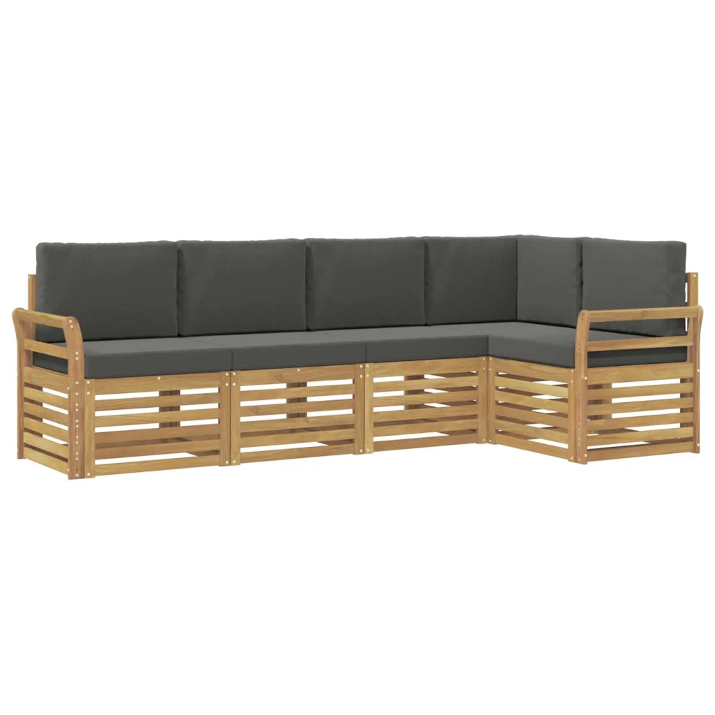 Set di divani da esterno 5 pcs Bianco e Antracite 3391837