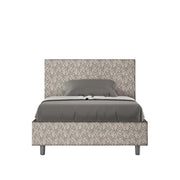 Letto 1 Piazza e Mezzo 120x190 cm con Rete e Contenitore Adele Era 02 Grigio