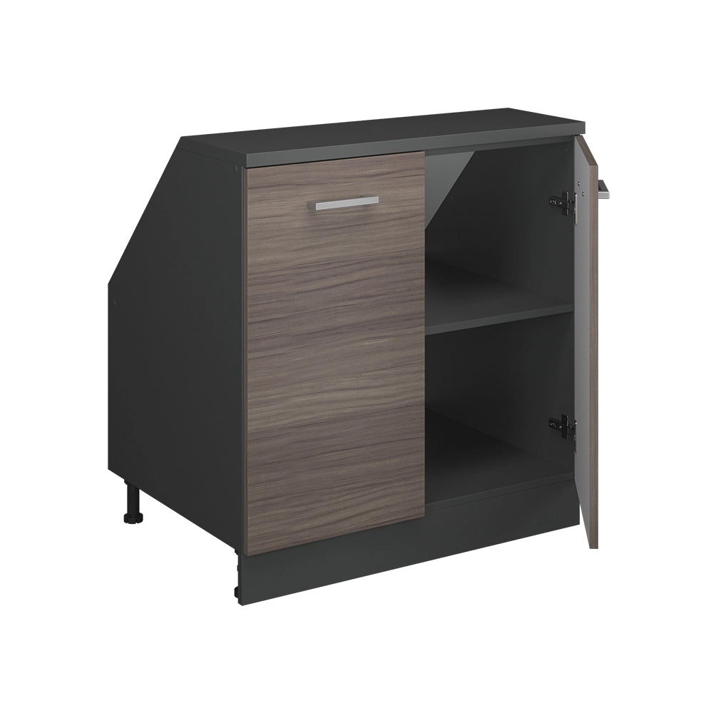 Mobile sottotetto Rion Grigio nobile/Antracite 80 x 83.8 cm con 2 porte, carcassa 60 cm profondità Vicco