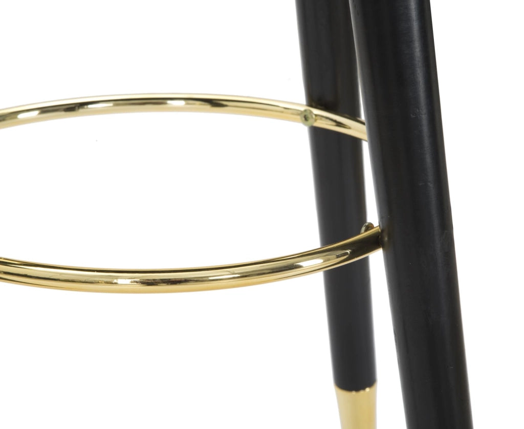SGABELLO BAR PARIS NERO/GOLD CM � 35X74