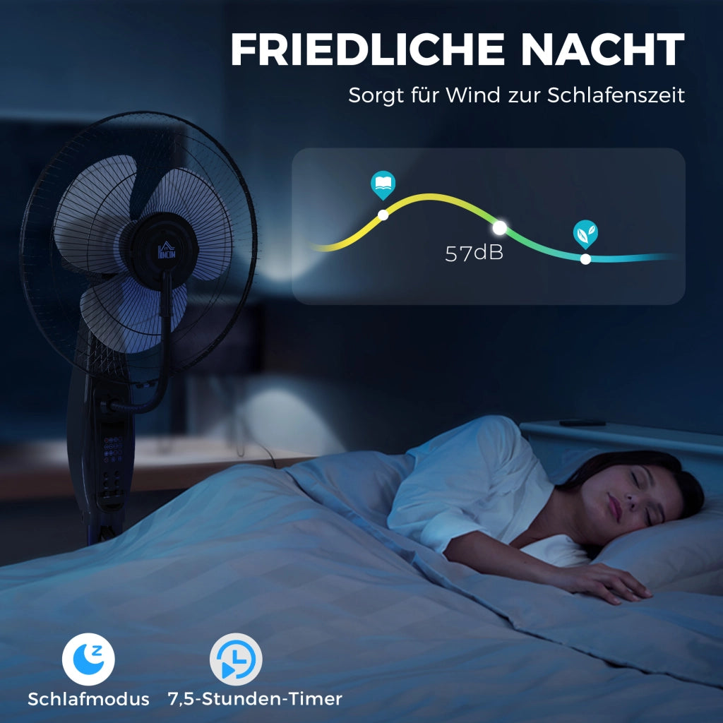 Ventilatore Nebulizzatore ¨C zephmum ¨C 3 Velocit¨¤ Timer Nero