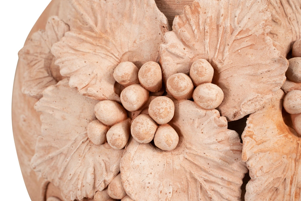 Biscottini Vaso Conca giara in terracotta toscana 100% Made in Italy interamente Lavorata a Mano L38xPR38xH80 cm