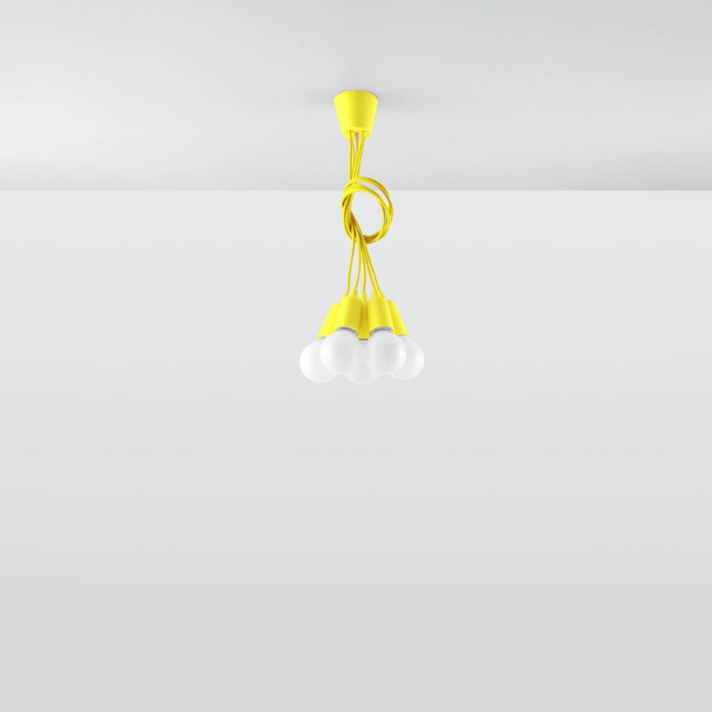 Lampada a sospensione DIEGO 5 giallo