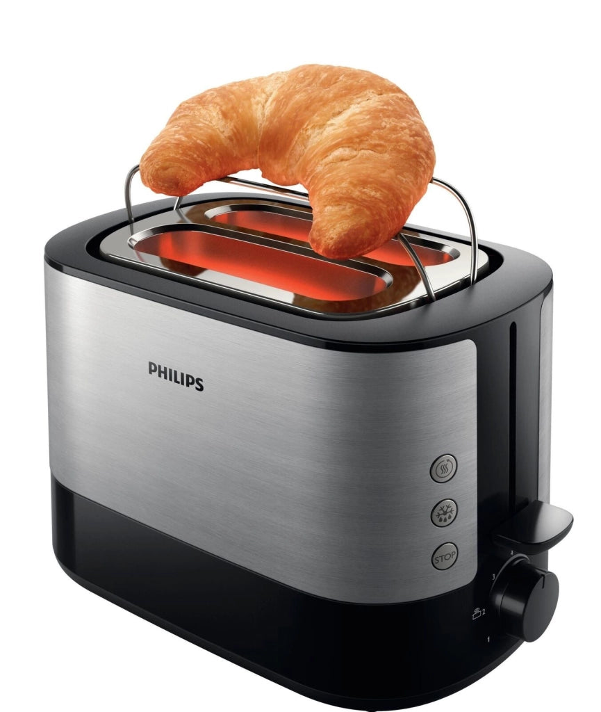 Philips HD2639-90 Viva Collection Tostapane 2 Slot 7 Livelli Tostatura Pinze Sandwich Vassoio Raccoglibriciole colore Bianco
