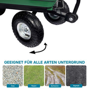Carrello da giardino ribaltabile, capacità 125 l, portata max 350 kg, Carretto a mano Carriola