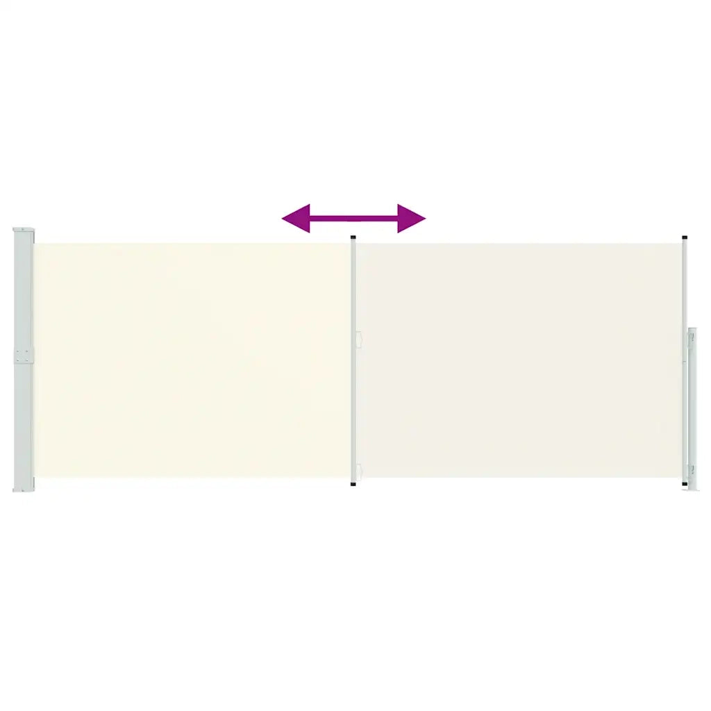 Tenda Laterale Retrattile per Patio 180x514 cm Crema 313406
