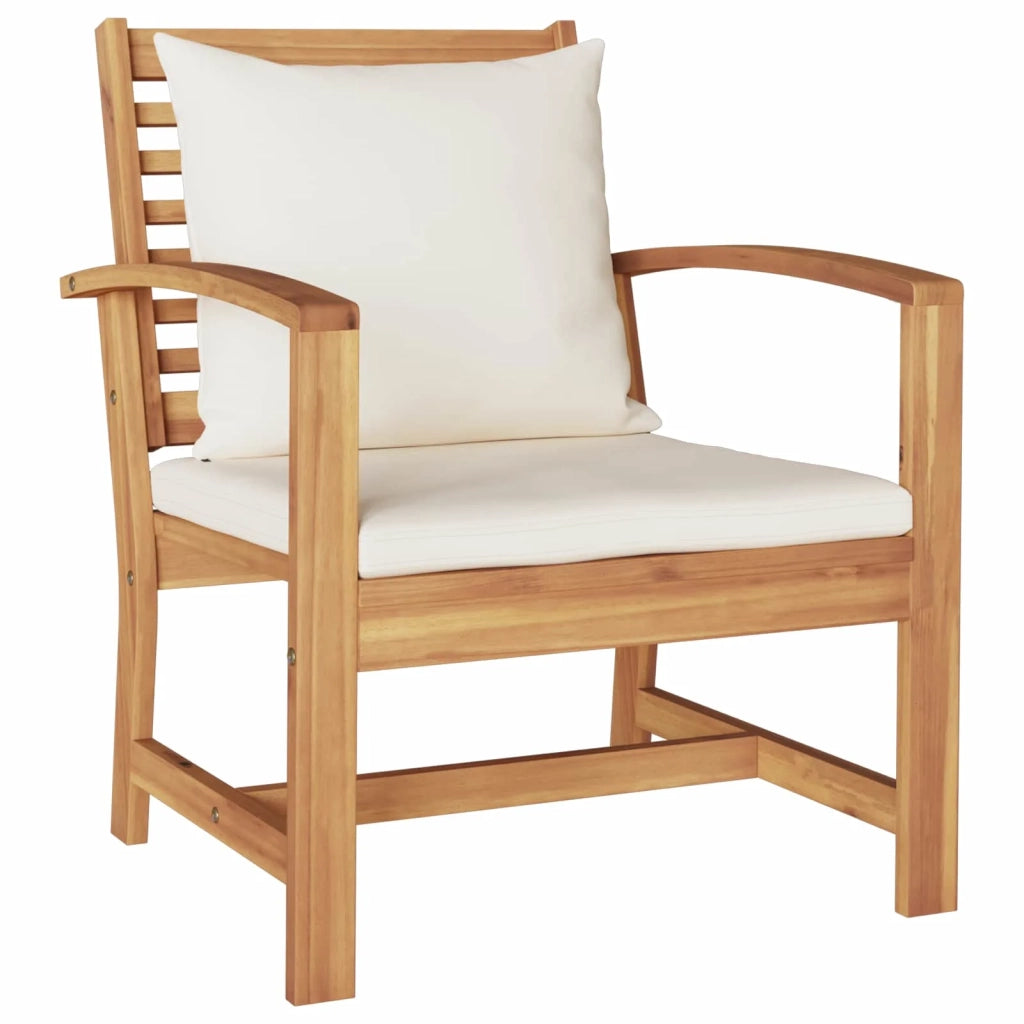 Sedia con cuscino 2 Pezzo Marrone e Crema 65 x 60 x 76,5 cm CFW3397253