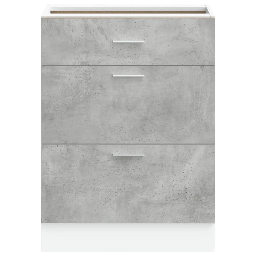 Base da Cucina “Lyon” Grigio Cemento in Legno Multistrato 854253