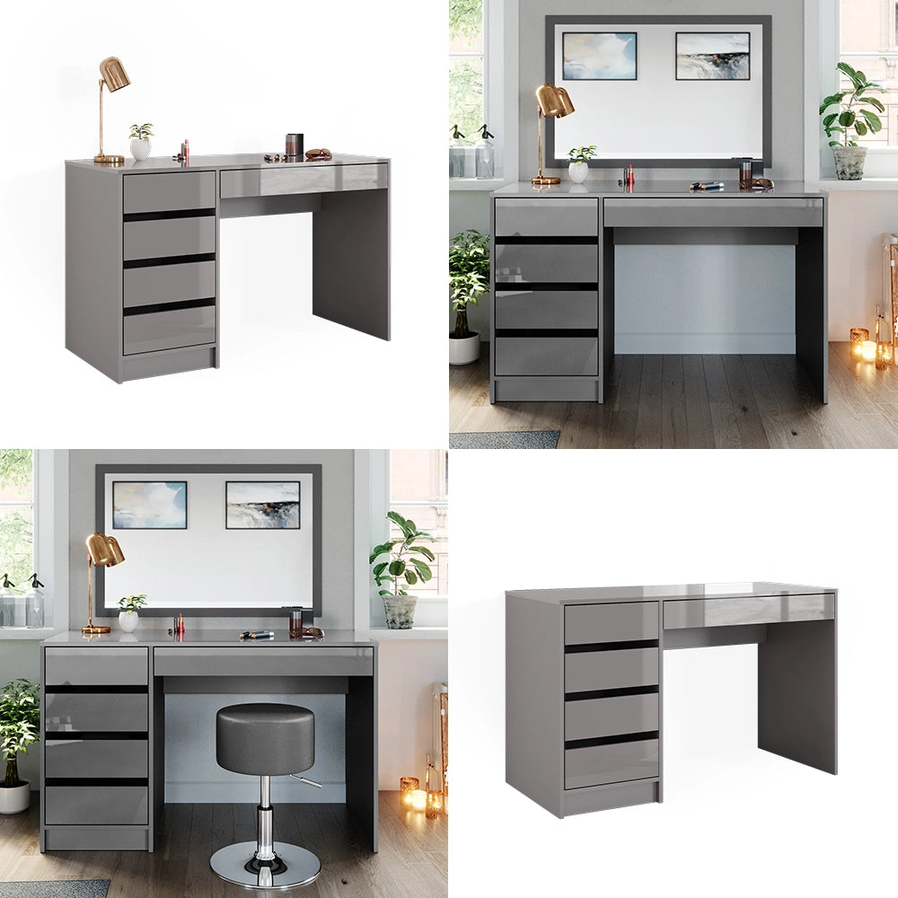 Vicco Tavolo da toeletta Grigio 120 cm Senza specchio