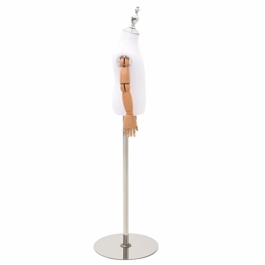 Manichino Regolabile 120-157 cm con Base Unisex PP Bianco 42041713