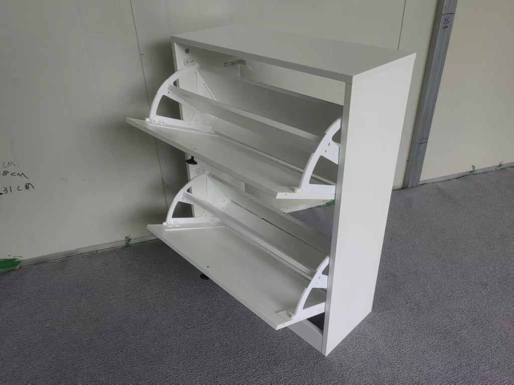 SCARPIERA autoportante 60 cm bianca con 2 ante a ribalta
