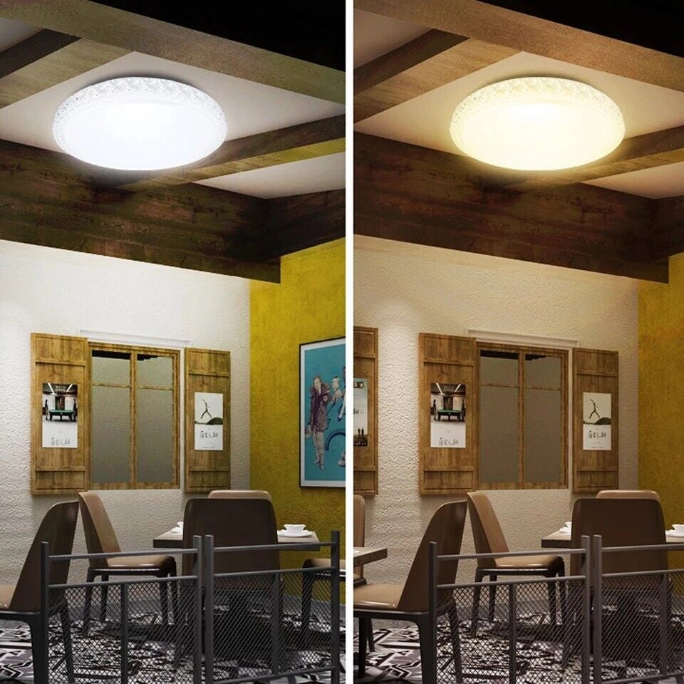 Plafoniera Lampadario da soffitto Luce Led 60W con Telecomando Timer Dimmerabile Effetto Glitter