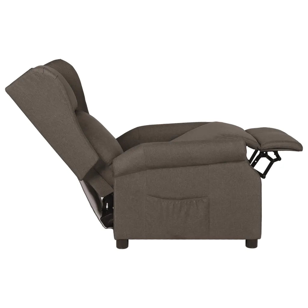 Divano Sedia-Poltrona Reclinabile in Tessuto Marrone 423811